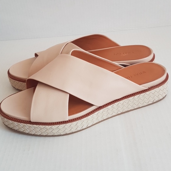 WHAT FOR Shoes - WHAT FOR Criss Cross Platform Sandals